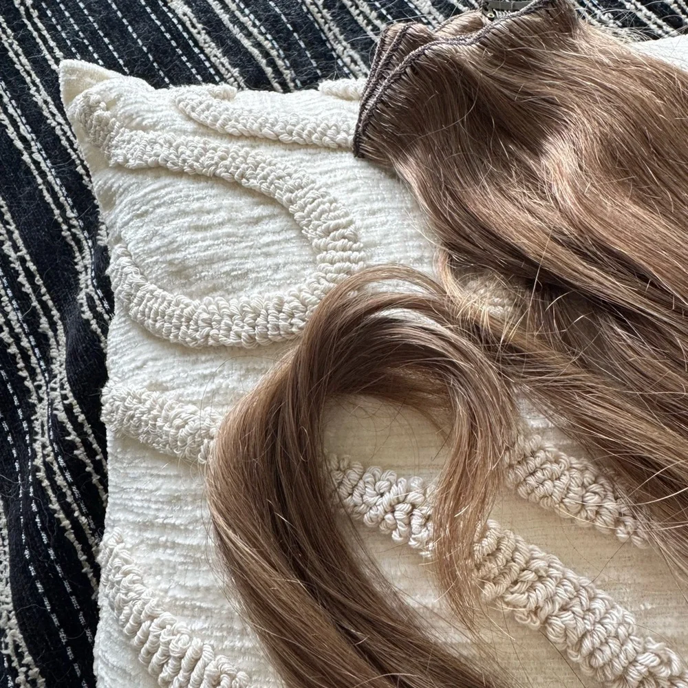 Ash Brown 100% Remy Hair Extensions - Picture 3 of 6
